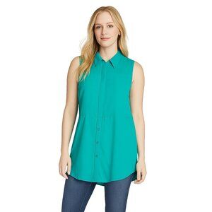 2/$24 Mossimo Sleeveless Button-Down Shirttail Top Turquoise XXL #A0212 TRB2